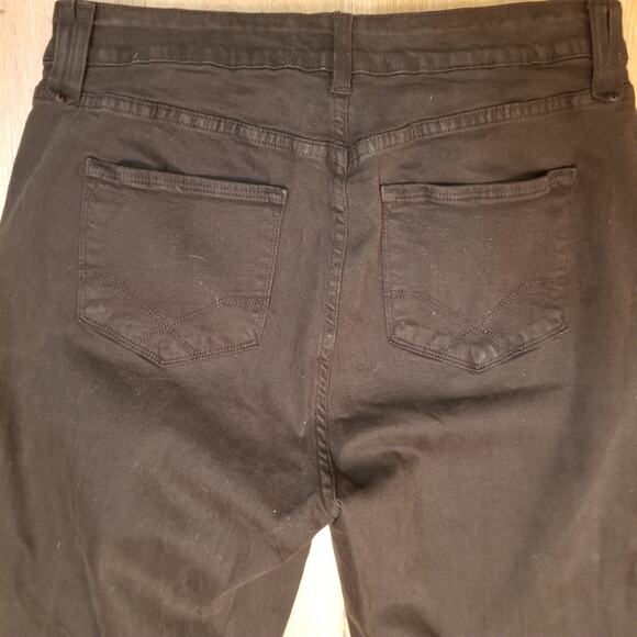 NYDJ Women’s Jeans Black Straight Leg Lift Tuck Jeans Stretch Size 14 - Picture 4 of 10
